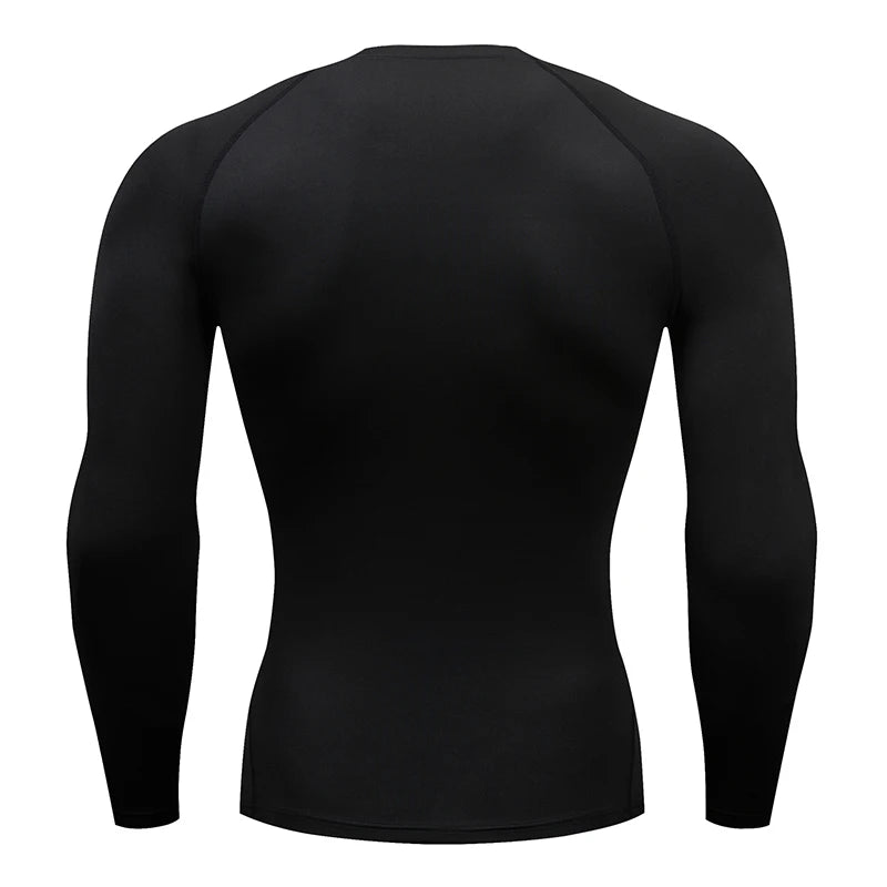 Camiseta Masculina de Compressão Manga Longa – Esportiva, Respirável e Ideal para Corrida, Treinos e Academia